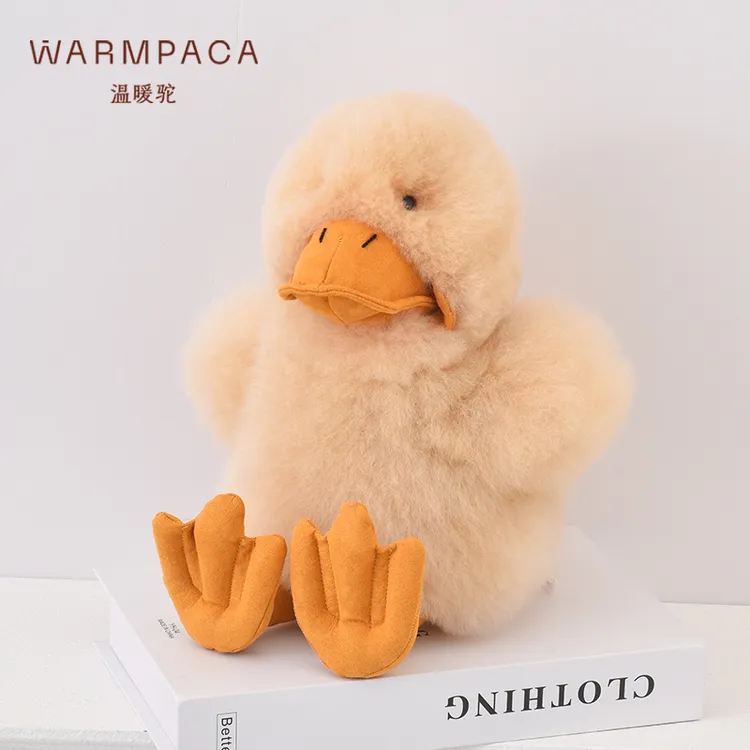 Warmpaca温暖驼羊驼毛玩偶小鸭子公仔秘鲁手工摆件生日礼物