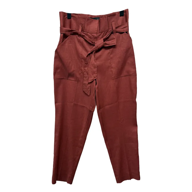 7094#砖红色休闲裤
