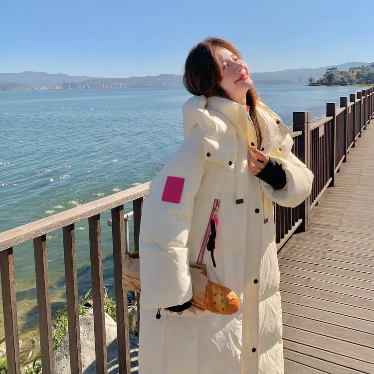 波司登联名TLXT白色大被子新国标90白鸭绒羽绒服外套女冬新款长款