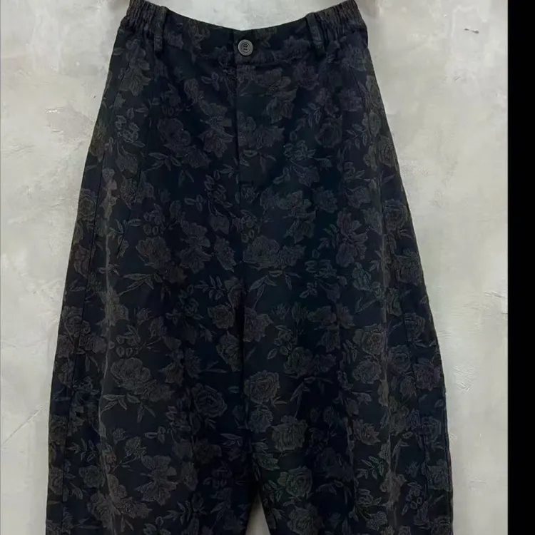 3901 古蘭木 羊毛混纺 提花 休闲百搭【裤子】