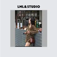 【 LI明兰】-慵懒早秋轻松高智松弛感豹纹荷叶边小衫 