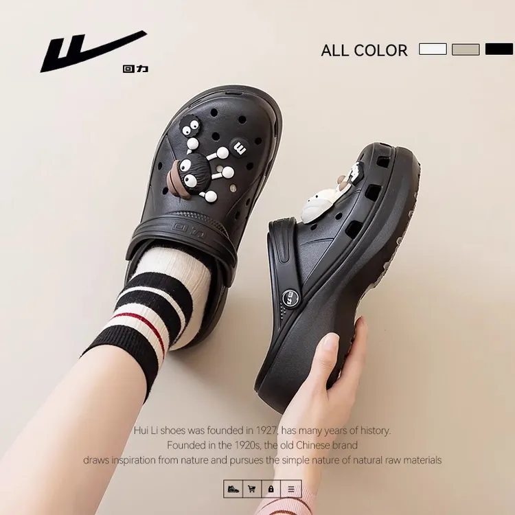 回力洞洞鞋女款爆款2025新款夏季外穿清凉踩屎感沙滩休闲凉鞋女款