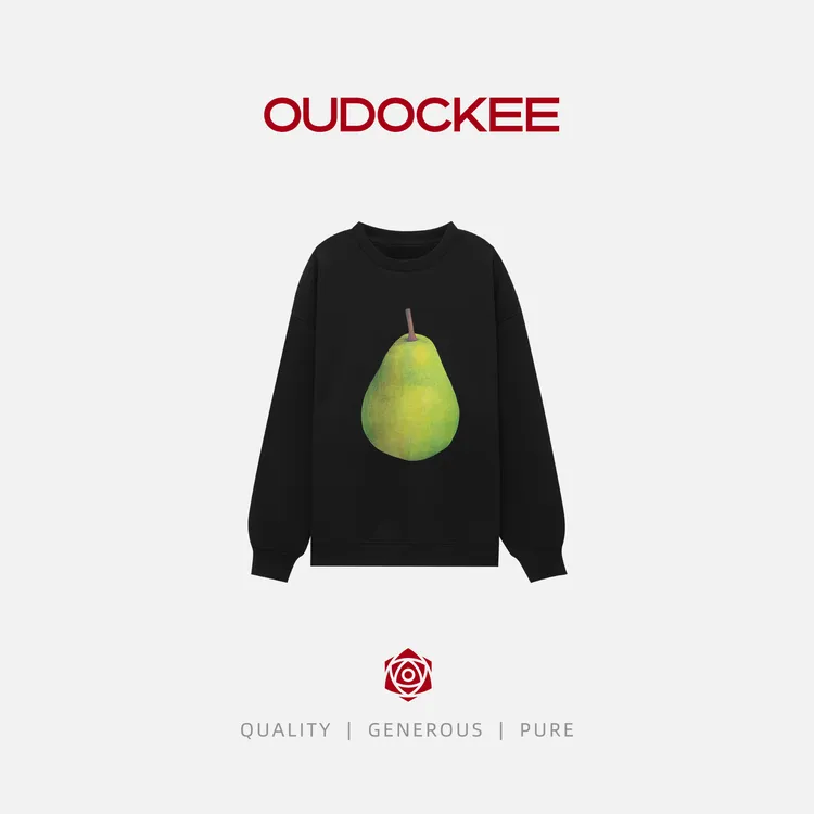 OUDOCKEE 鸥鸥【大鸭梨/不分离】趣味鸭梨印花圆领卫衣 WACE1017T