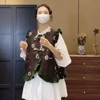 2026-5077常规韩版女装宽松型常规款纯色马夹百搭气质时尚秋季新