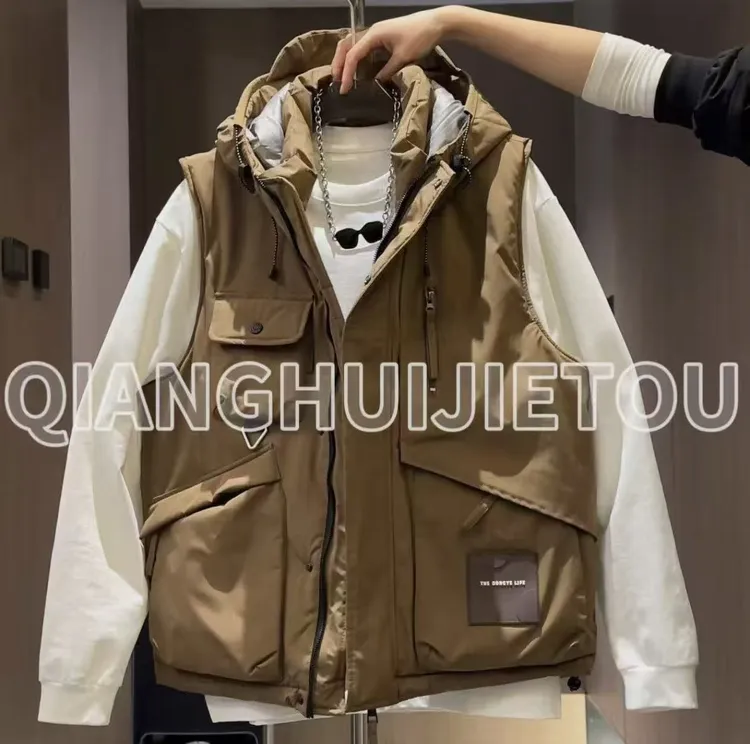 【抢回街头】工装户外机能风保暖加棉马甲98508帅FCB