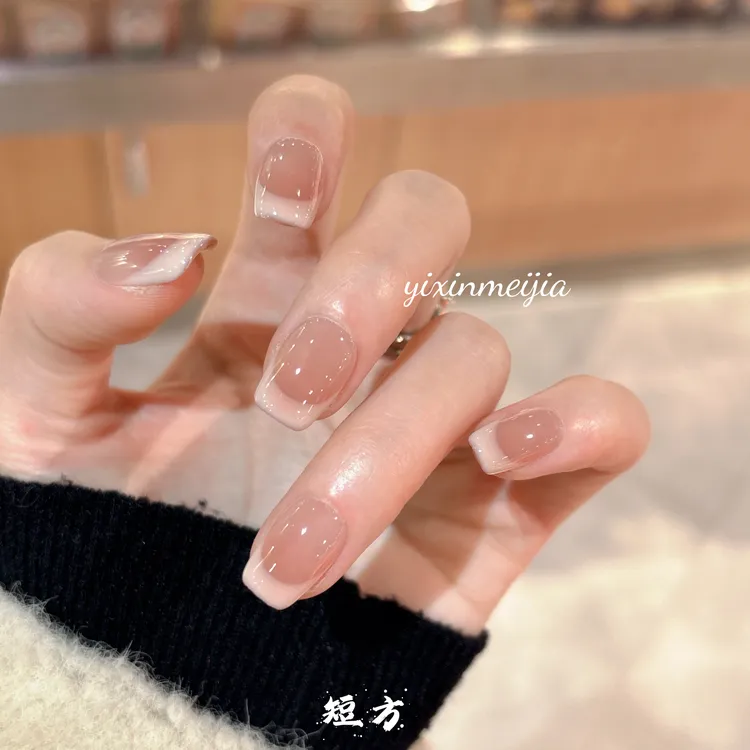 桃桃奶冻 壹心纯手工穿戴甲 美甲贴片可拆卸假指甲10片装