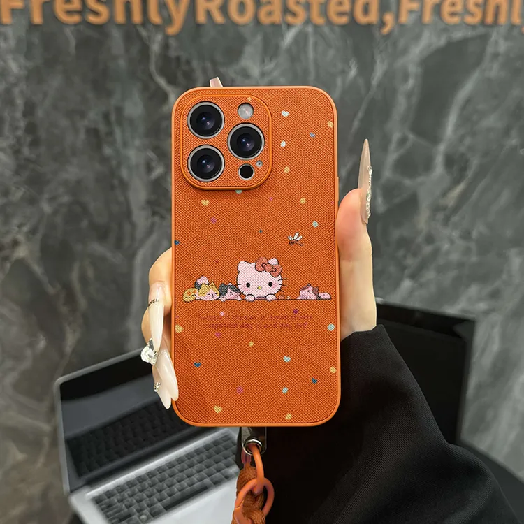 适用于苹果17/16/华为/vivo/OPPO潮流简约创意十字纹手机壳KC0005