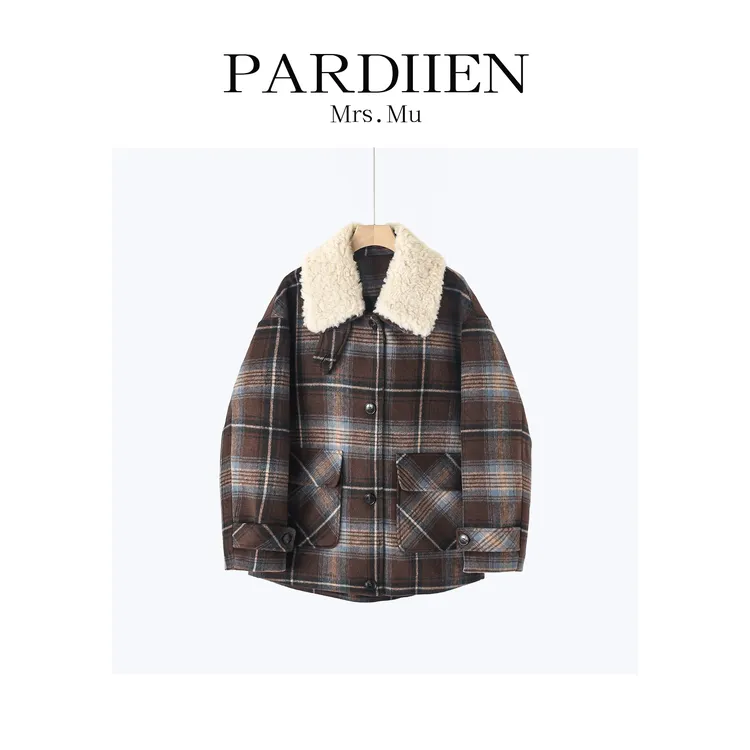 【北总严选】帕迪恩百搭格子翻领鹅绒服25PD-1073