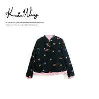 KOKOWANG秋冬轻奢高级感刺绣花撞色拼接盘扣中式上衣X0685I15ZS53