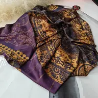 【紫金图腾】140*140重磅香云龟裂纹高货重磅国风高端丝巾