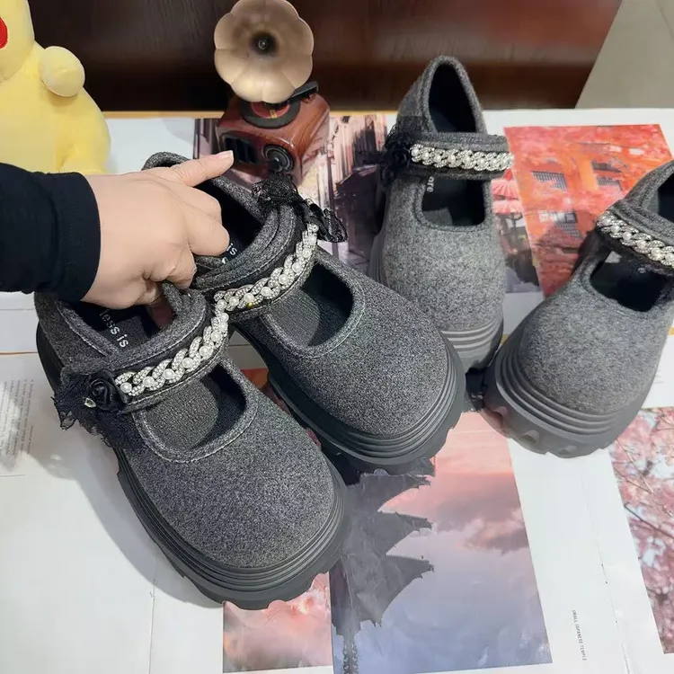 春季新款厚底重工乐福鞋女鞋时尚百搭增高女鞋