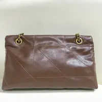 时尚潮流打造真皮女士包链腋 0070 棕色折叠