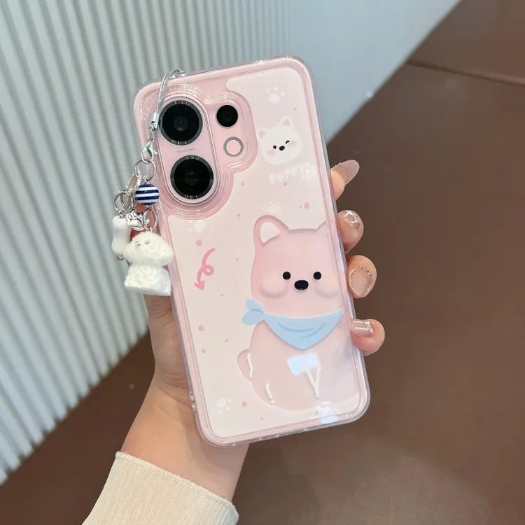 适用vivos30手机壳透明小狗opporeno14华为nova14荣耀苹果小米17