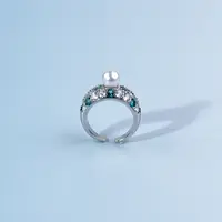 【泉腾腾】天使之泪 淡水珍珠合金戒指6-7mm时尚百搭气质经典复古