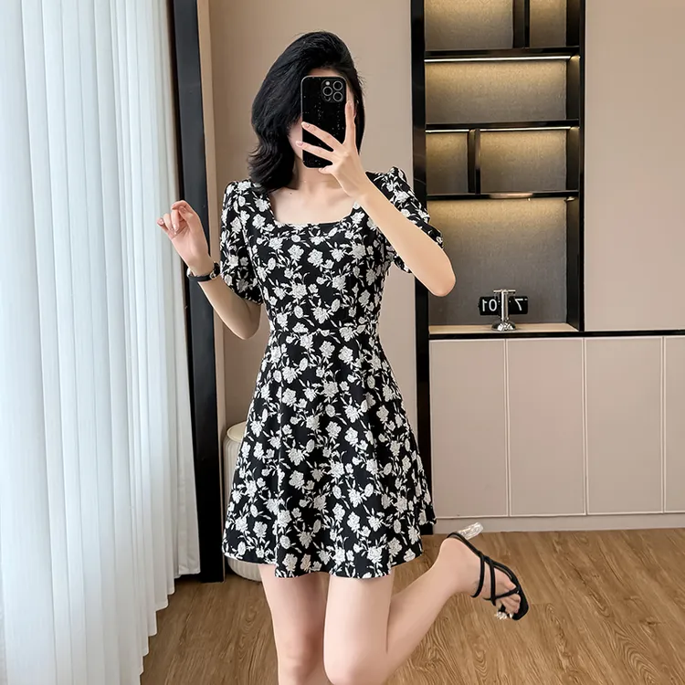 小个子150-145连衣裙2025新款夏高腰气质漂亮裙子减龄洋气连衣裙