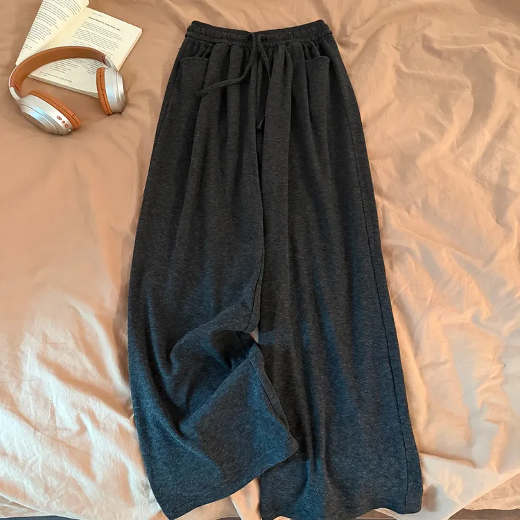 秋冬季绵羊绒大码睡裤女2025新款长裤子可外穿麻黑遛弯女士家居裤