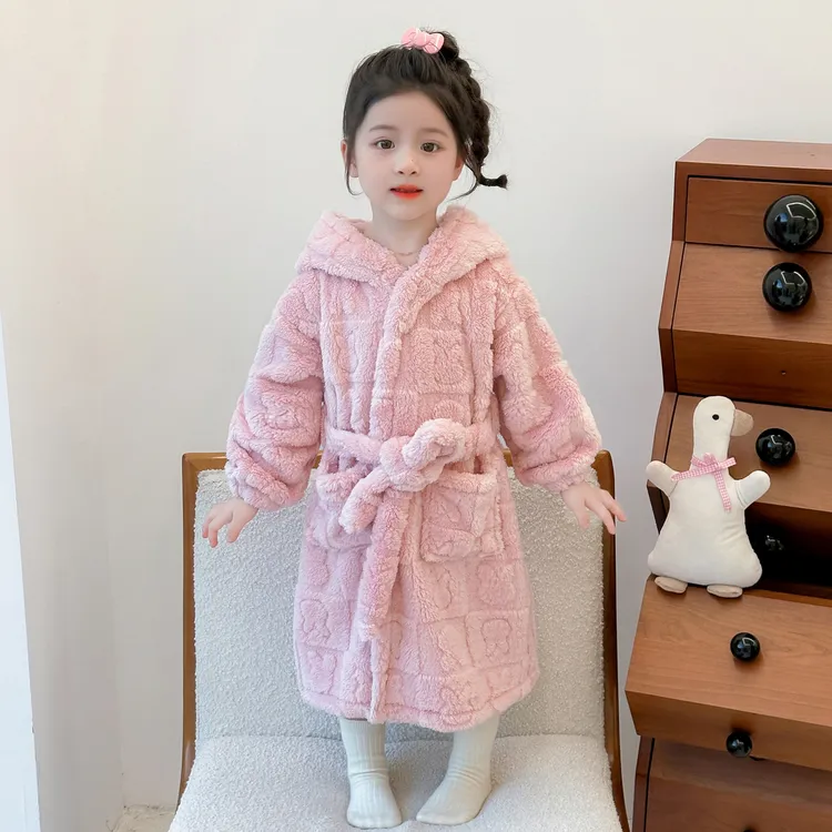 女童吸汗森系排湿吸汗公主风保暖卡通风卡通少女风儿童睡衣秋冬款