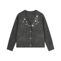 【达人专属】重工钉钻针织开衫W9504