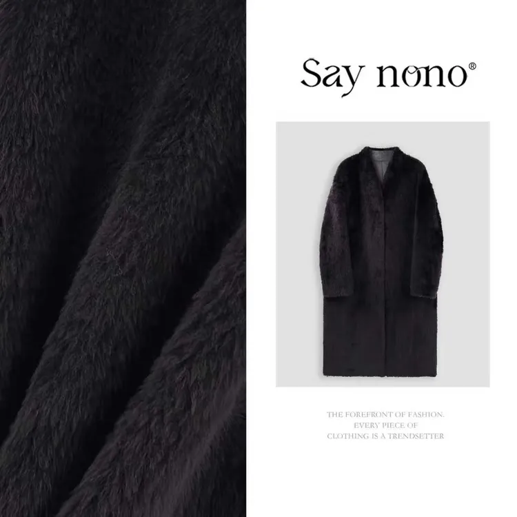 懒猫nono│Saynono南非进口皮卡拉库尔皮毛一体外套送腰带GZ0761ZY