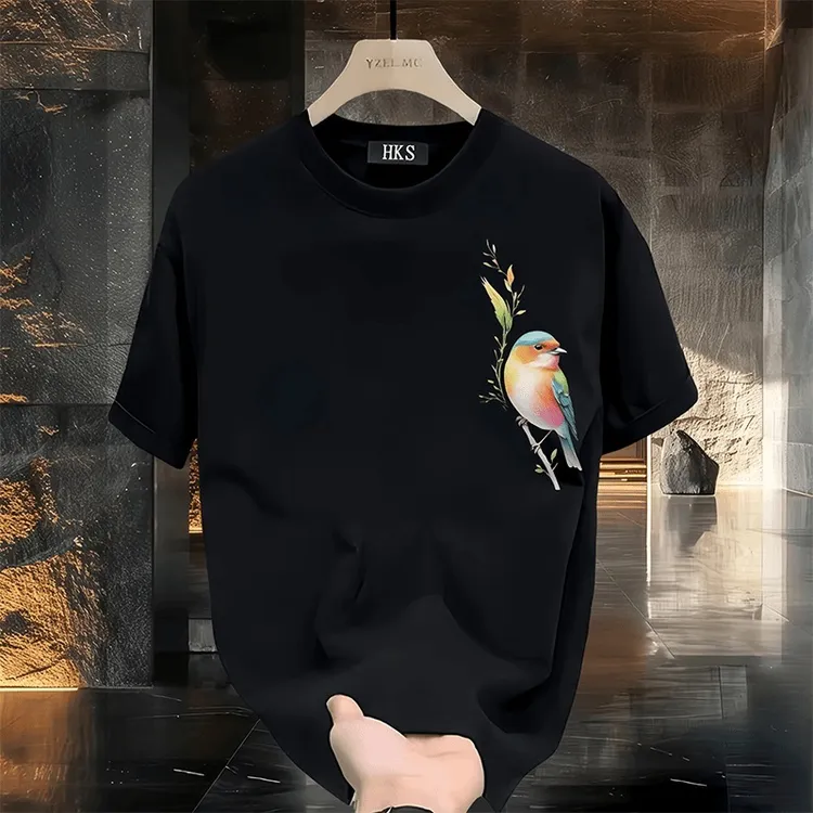 新中式国风重磅纯棉短袖男士t恤夏季潮牌潮流半袖上衣修身短袖潮