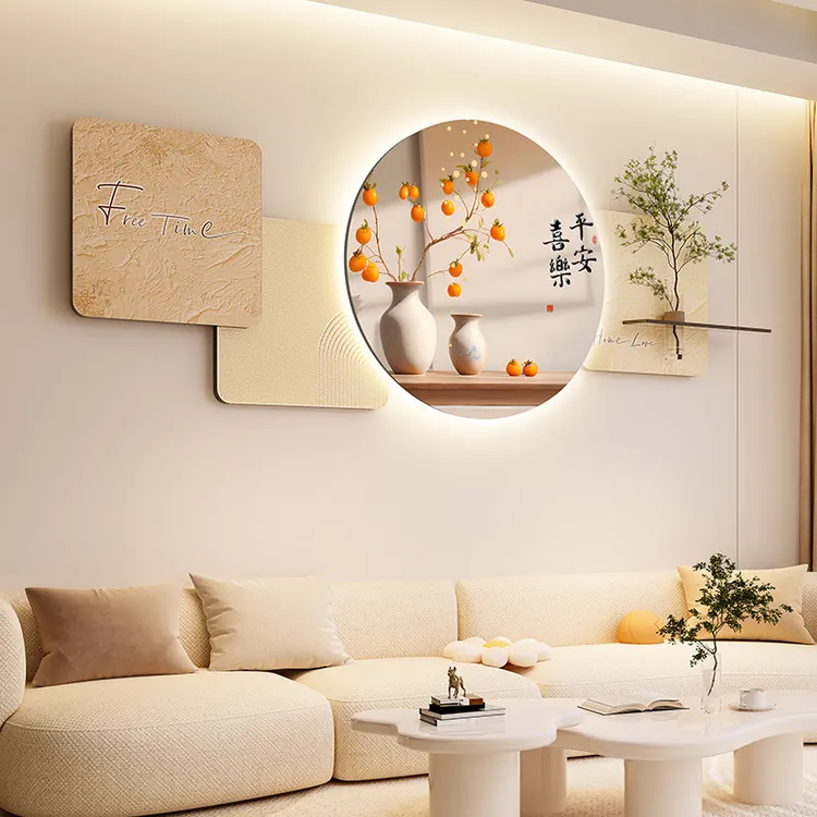 新款卧室客厅装饰画水培绿植餐厅晶瓷高级感简约床头壁画暖居挂画