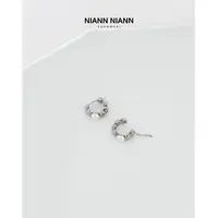 铜合金仿珍珠耳饰  NiannNiann 新品时尚小众精致贝珠耳钉16430