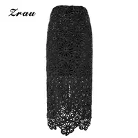 【达人专属】ZRAU复古花型镂空钩针半身裙Z1243B0041