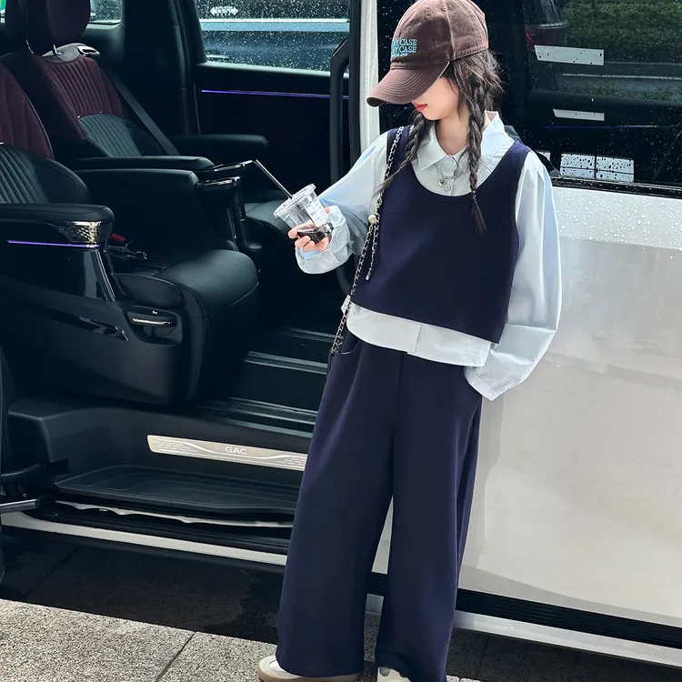 女童套装洋气时尚春秋儿童休闲阔腿两件套宽松秋季韩版时髦中大童