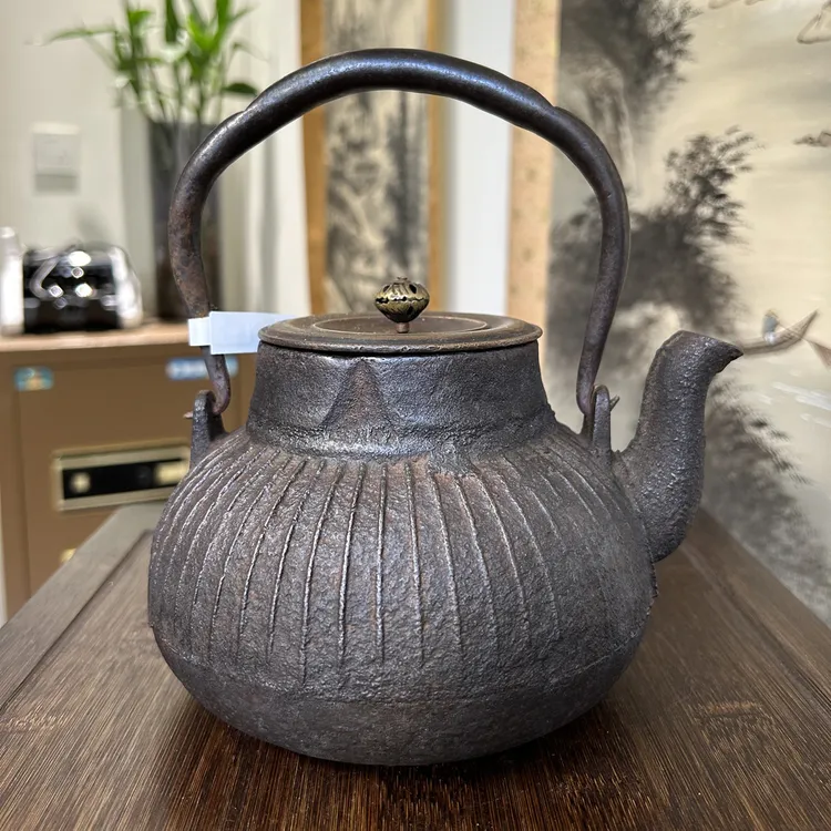 【精品级】龙文堂造  茶筅型老铁壶 满水容量约1100ml 