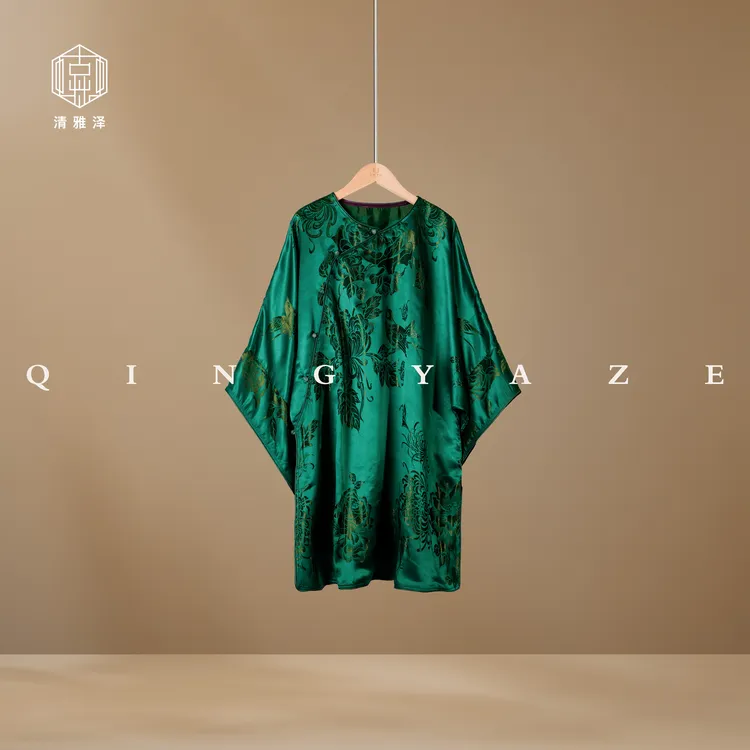 大手袖彩缎！桑蚕丝老缎新中式上衣！（多样性发一 微瑕）GZ6173