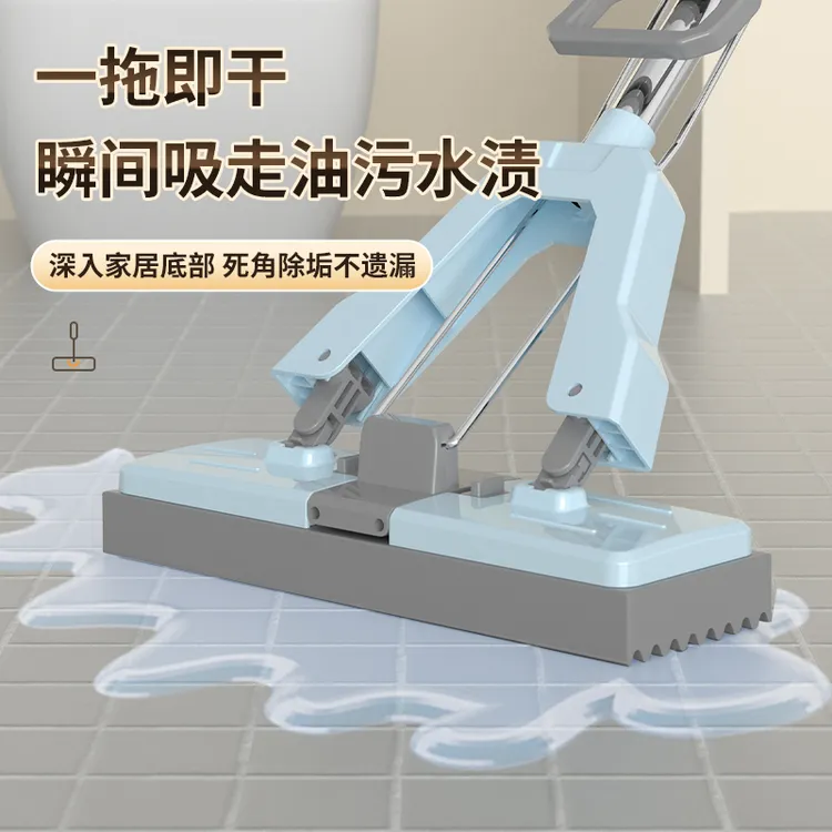 免手洗海绵拖把2025新款家用一拖净干湿两用吸水平板胶棉头拖布