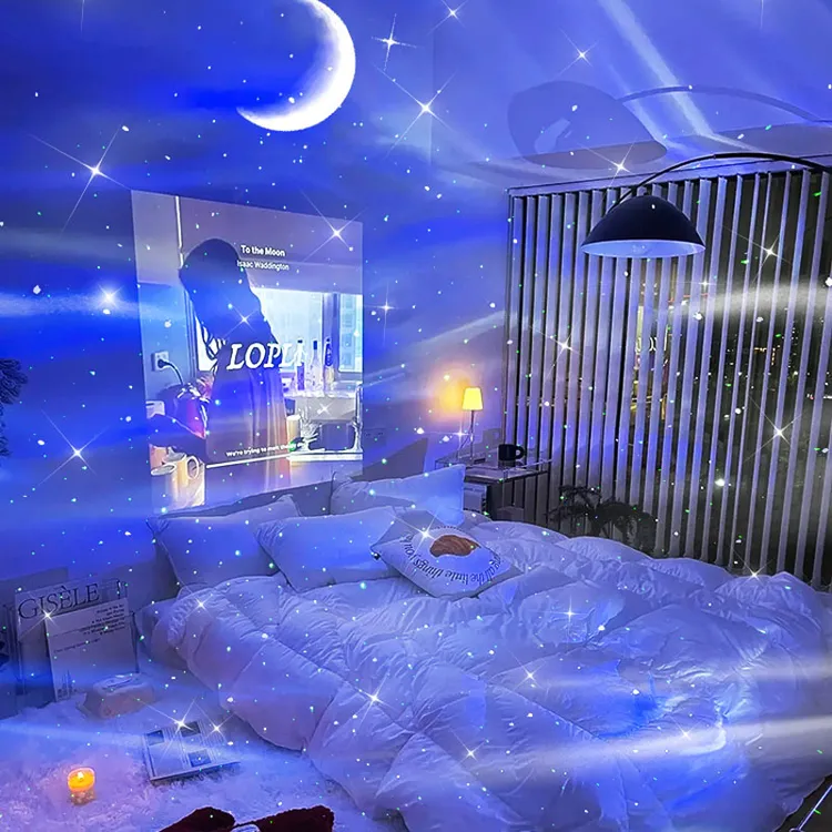 充电款北极光星空投影灯星空灯创意蓝牙音响送人生日礼物氛围灯
