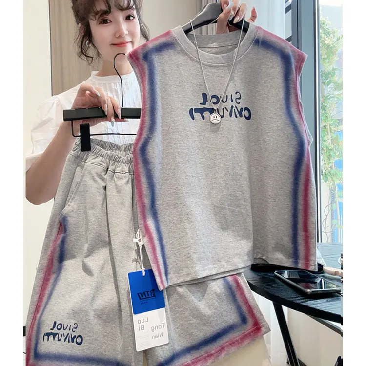 男童夏装套装2025新款儿童夏季潮酷运动服男孩无袖透气休闲两件套