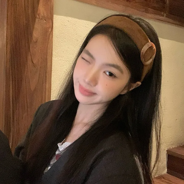高分智感!美拉德玳瑁色圆环宽边发箍高发饰2025爆款洋气高级感