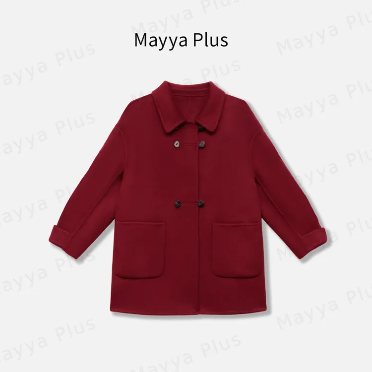 【布拉格】Mayya Plus麦芽定制气质流光风百搭羊毛外套大衣32546569