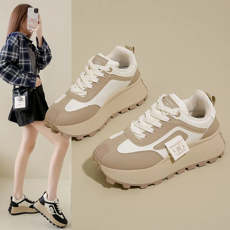 阿甘鞋2025春季新款爆款百搭厚底阿甘运动学生松糕软底轻便老爹鞋