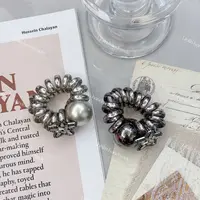 【星钻】韩国新款气质电话线发圈星钻高马尾发绳高弹力头绳