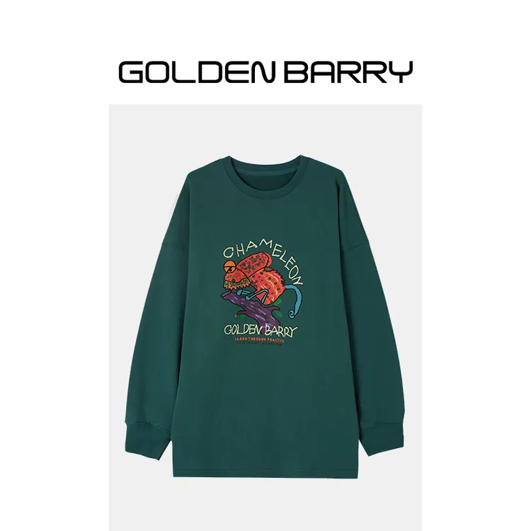 GOLDENBARRY“年终狂欢”260186变色龙涂鸦印花卫衣