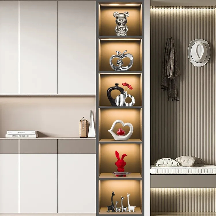 单边柜精致软装高端摆件套装轻奢创意家居入户玄关客厅装饰简约