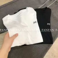 【刺绣蝴蝶结长袖】水溶柔软!百T纯色T恤女内搭打底衫FFM8002