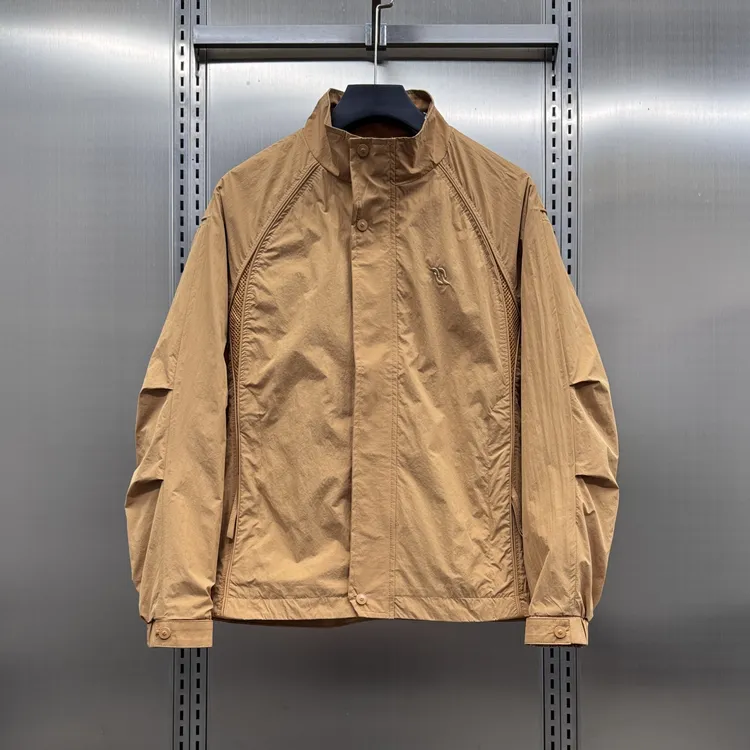 春秋2025新款美式休闲立领夹克男款宽松休闲上衣痞帅加棉加厚外套