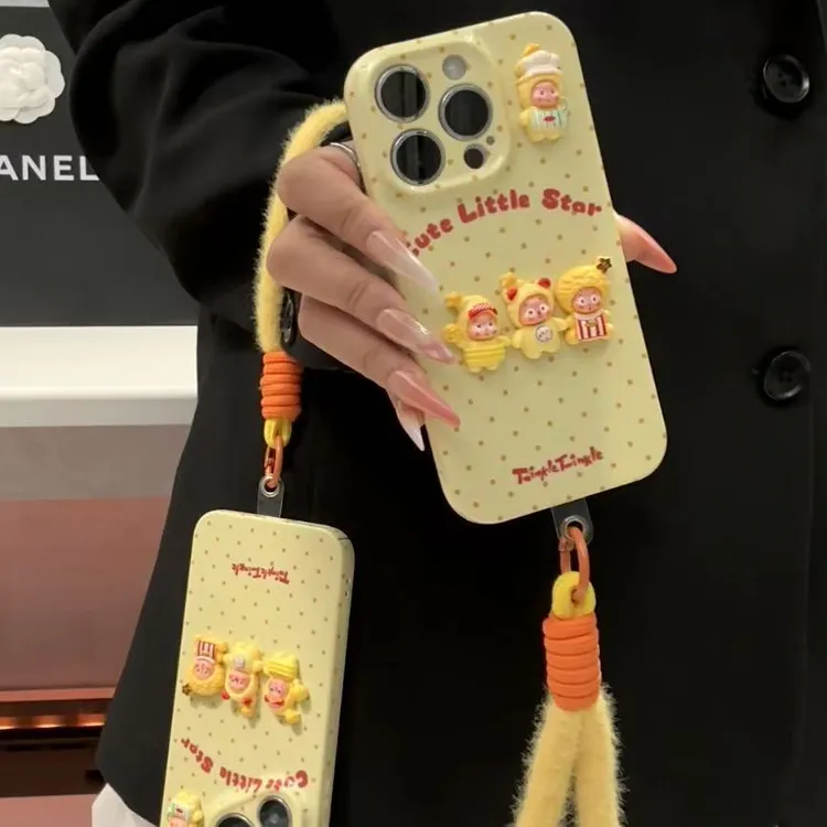 GGBond波点星星人公仔挂绳适用苹果16手机壳小米17vivoppo华为P70