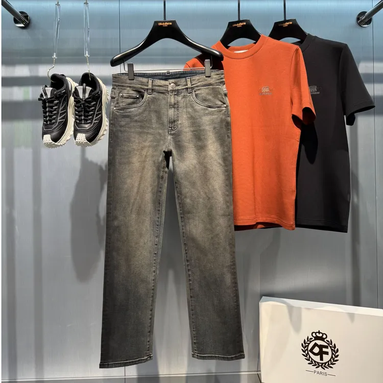 DIKALO FERRE/迪卡里奥 费雷D53NZ782新款男士精梳牛仔裤百搭直筒