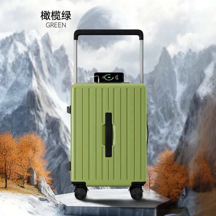 保罗蒂格罗大容量高档防水旅行箱登机箱橄榄绿法式机能风行李箱