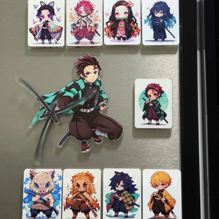 【官方旗舰品】瑞幸咖鬼灭之刃联名冰箱贴盲袋亚力克立牌贴纸摆件