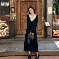 焦思文 秋季时尚洋气宽松百搭拼接丝绒上衣250916Y8