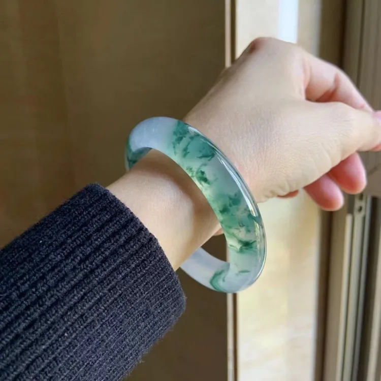正品爆款冰透飘花正圈女款精美时尚百搭女款手镯.