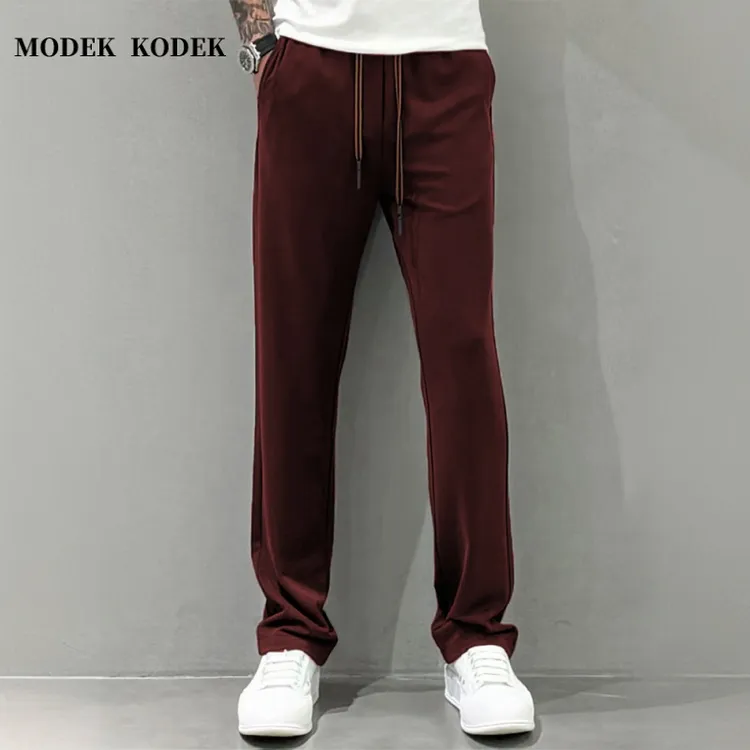 MODEK KODEK春夏新款男士直筒休闲长裤时尚潮牌纯色百搭针织卫裤