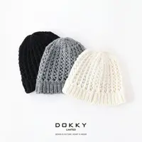Dokky「韩系博主帽」定织绵羊毛.时髦显脸小.手工钩织毛线帽D0183