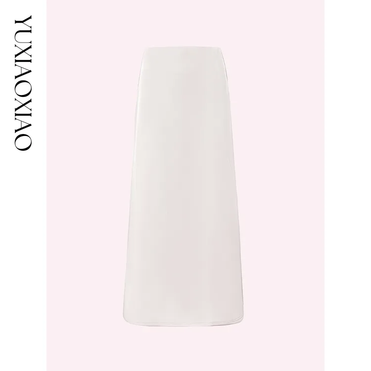 余潇潇【静谧流光】高级感百搭简约优雅丝绒A字微喇国风半裙